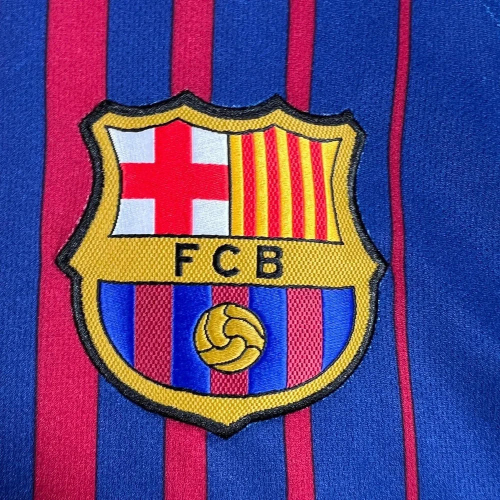 FC Barcelona Messi Jersey Shirt Mens Nike Medium Blue Short Sleeve Dri Fit